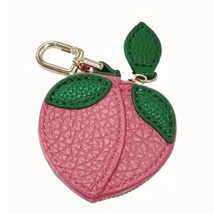 NEW Peach Shaped Keychain Pouch